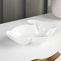 Блюдо керамическое глубокое «Милашки. Зайка», 300 мл, 17,5×12,6×4 см, цвет белый