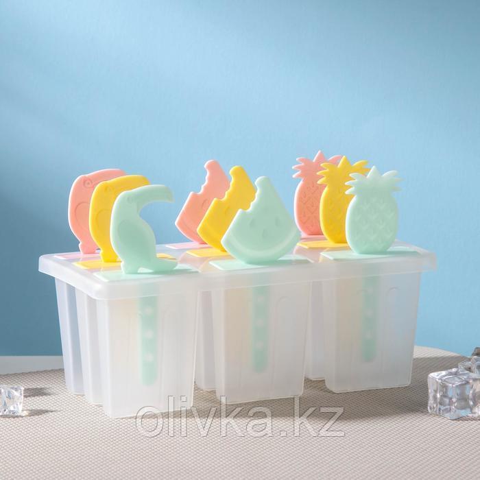 Форма для мороженого «Фрукты», 17,5×9×11 см, 9 ячеек, цвет МИКС - фото 1 - id-p113258315