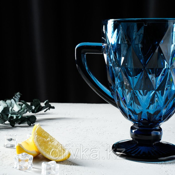 Кувшин стеклянный Magistro «Круиз», 1,1 л, цвет синий - фото 4 - id-p113244887