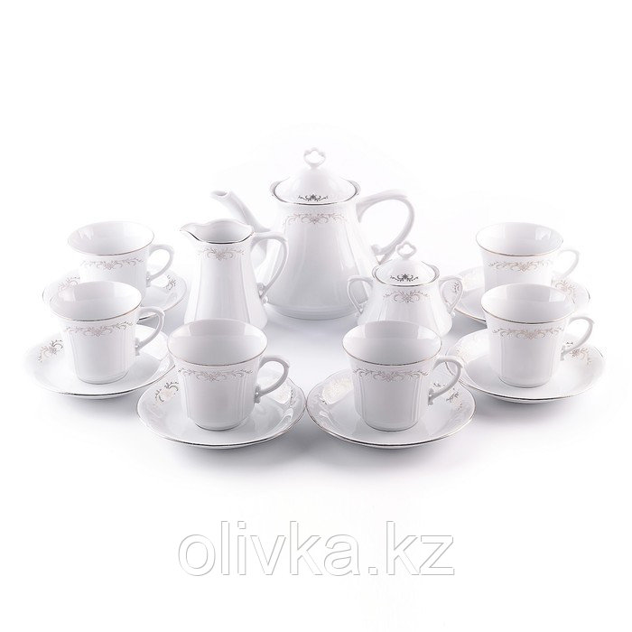 Чайный сервиз Cmielow Камелия «Серый орнамент» - фото 1 - id-p113275037