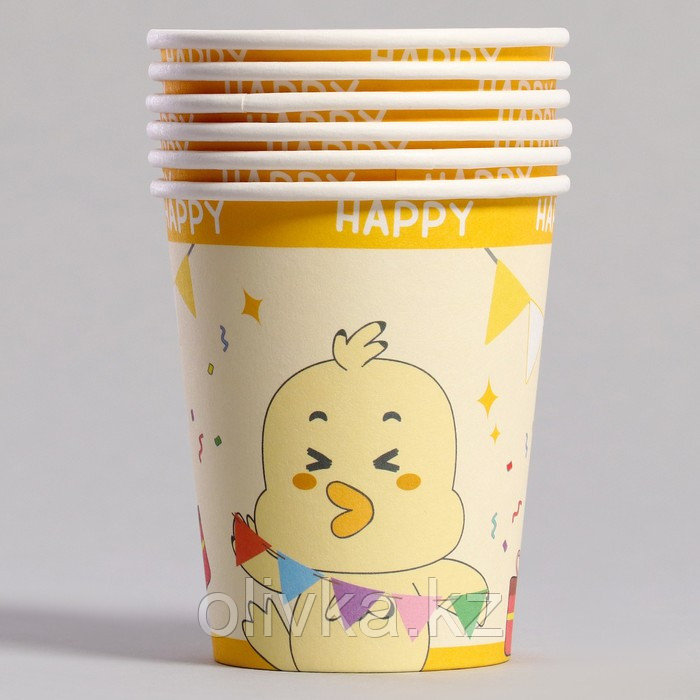 Стаканы бумажные "Счастливый цыпленок", 6 шт - фото 2 - id-p113279913