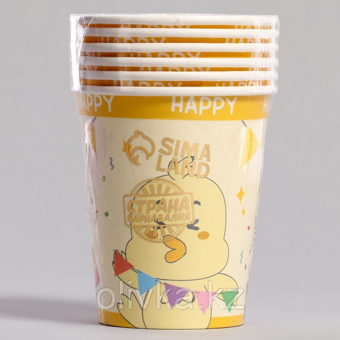 Стаканы бумажные "Счастливый цыпленок", 6 шт - фото 3 - id-p113279913