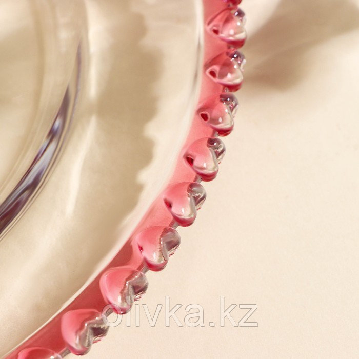 Тарелка стеклянная подстановочная «Розе», 27,5×27,5×2 см - фото 3 - id-p113275895
