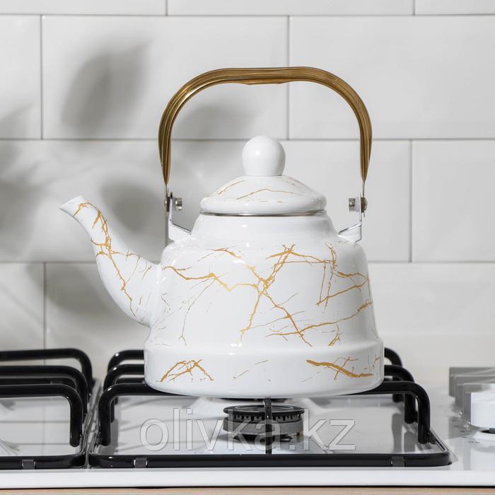 Чайник эмалированный «Элемент», 1,7 л, индукция, цвет белый - фото 5 - id-p113259973