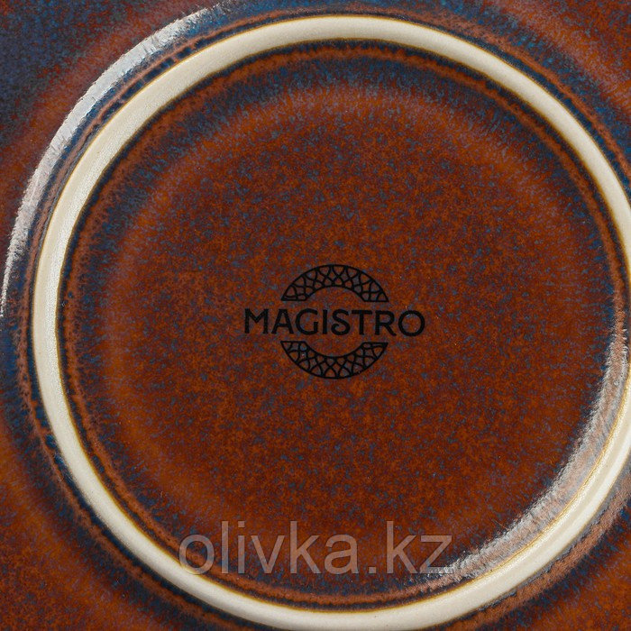 Салатник фарфоровый с высоким бортом Magistro Garland, 700 мл, d=17 см, цвет синий - фото 7 - id-p113267558
