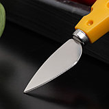 Нож для сыра Доляна Cheese, 12,5 см, цвет жёлтый, фото 2