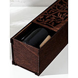 Ящик для вина Adelica «Лацио», 34×10,5×10,2 см, цвет тёмный шоколад, фото 3