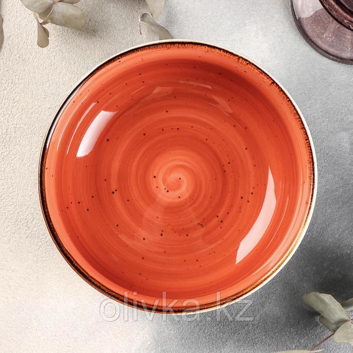 Салатник керамический «Сапфир», d=15,5 см, цвет оранжевый - фото 2 - id-p113259092