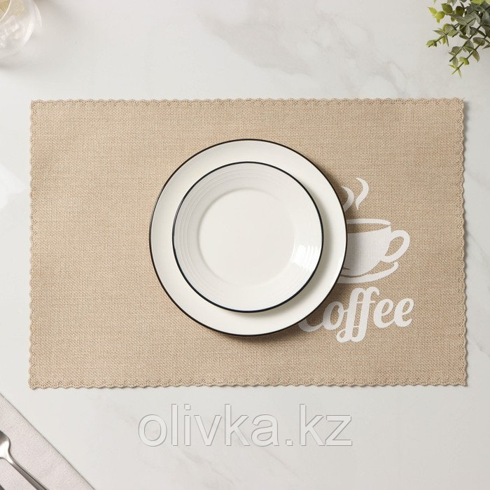 Набор салфеток сервировочных Доляна Coffee, 4 шт, 44×29 см, цвет бежевый - фото 6 - id-p113279090