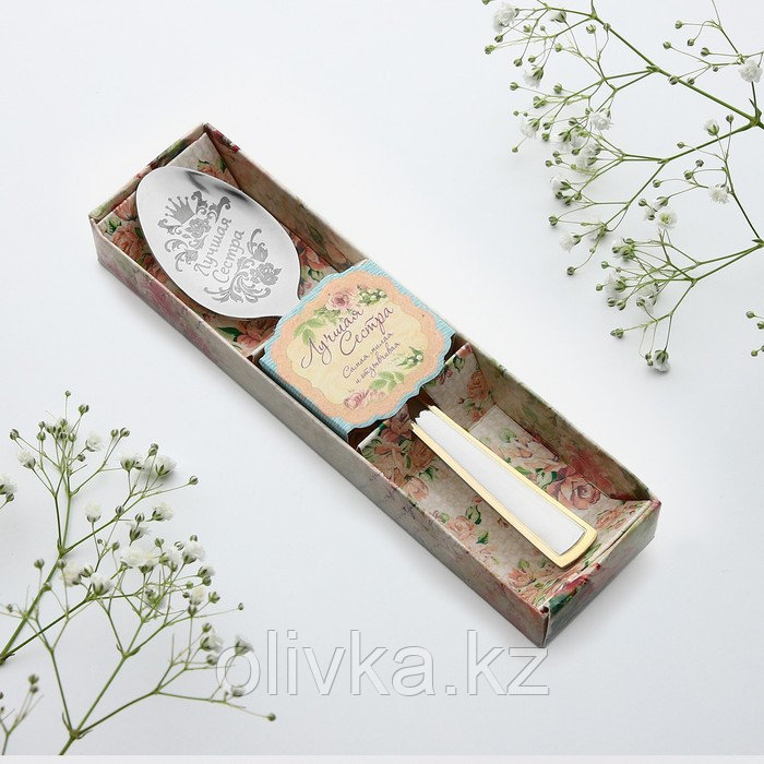 Ложка с гравировкой чайная в подарочной коробке «Лучшая сестра» - фото 1 - id-p113242962