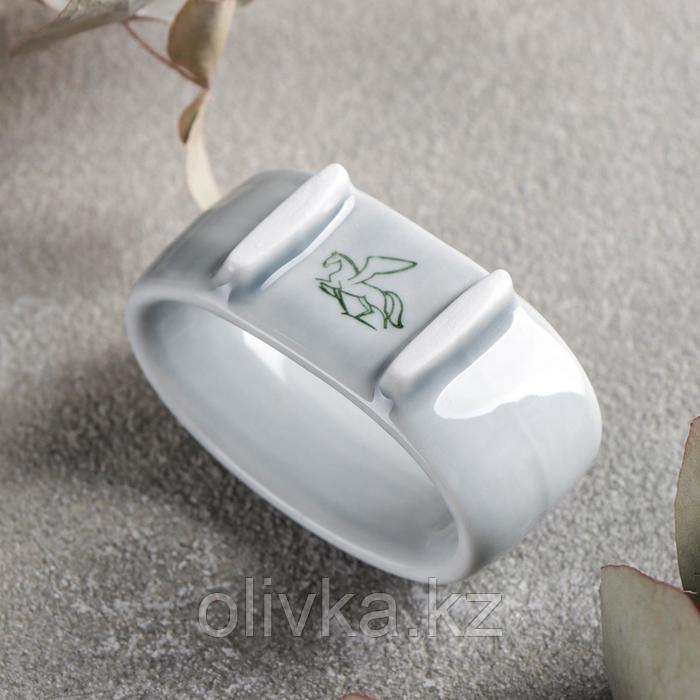 Кольцо для салфеток фарфоровое «Акварель», цвет светло-серый - фото 3 - id-p113259981