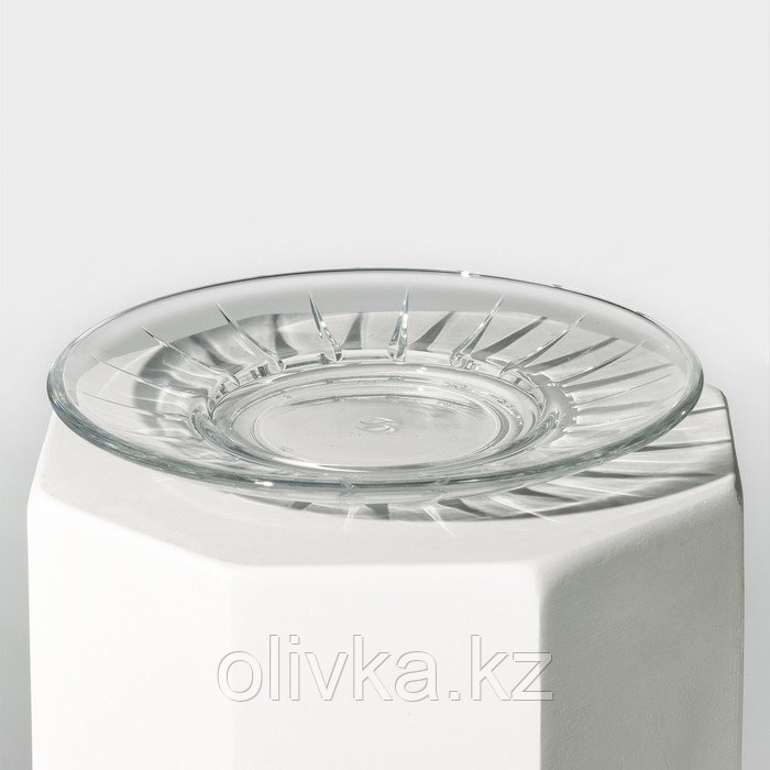 Набор стеклянный для чая Elysia, 12 предметов: стакан 200 мл, 6 шт, блюдце d=13 см, 6 шт - фото 3 - id-p113276669