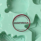 Форма силиконовая для леденцов Доляна «Сладость», 6×6×1,8 см, 8 ячеек, с палочками, цвет бирюзовый, фото 6