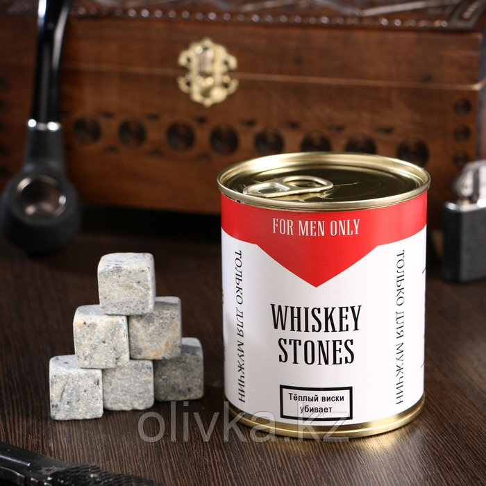 Набор камней для виски "Ковбой", в консервной банке, 9 шт. - фото 1 - id-p113256723