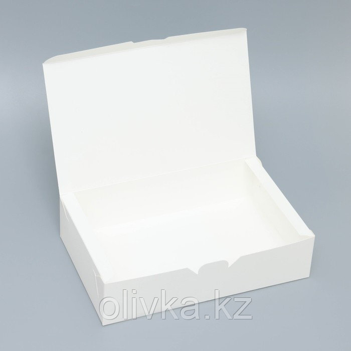 Коробка складная пищевая, белая 24 х 15 х 6 см - фото 2 - id-p113276670