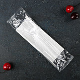 Набор одноразовых приборов «Премиум», 4 в 1, вилка, ложка, нож, салфетка белая, цвет прозрачный, фото 3