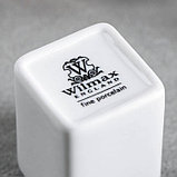 Подставка фарфоровая для зубочисток Wilmax, 4×5 см, цвет белый, фото 3
