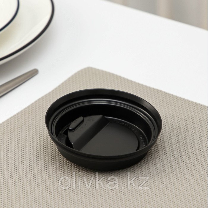 Крышка на стакан, с носиком, d=8 см, цвет чёрный - фото 3 - id-p113260866