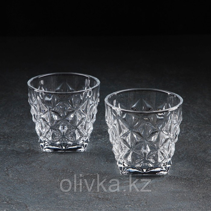 Стаканы для виски стеклянные «Рокс», 350 мл, 9,6×9 см, в наборе 2 шт - фото 2 - id-p113251348