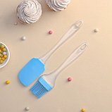 Набор для выпечки Доляна «Лёд», 2 предмета: лопатка, кисть, цвет МИКС, фото 2