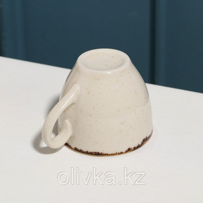 Чашка кофейная «Pearl», 90 мл, бежевая, фарфор - фото 3 - id-p113274184