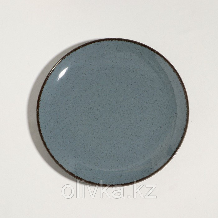 Тарелка «Pearl», d=25 см, синяя, фарфор - фото 1 - id-p113274185