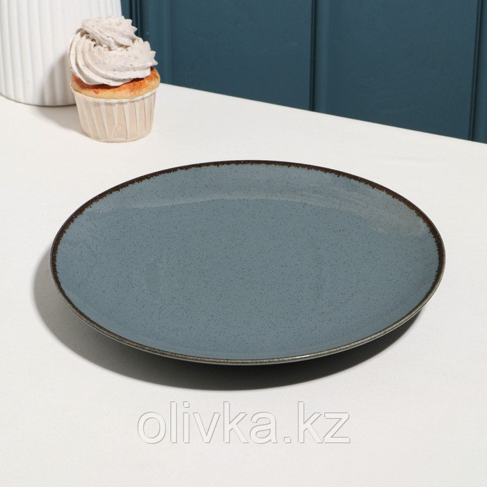 Тарелка «Pearl», d=25 см, синяя, фарфор - фото 2 - id-p113274185