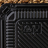 Контейнер с крышкой одноразовый для суши, 18,5×15,5×3,5 см, 790 мл, цвет чёрный, фото 4