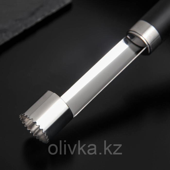 Нож для сердцевины Доляна Venus, 20,5 см, ручка soft-touch, цвет чёрный - фото 2 - id-p113259103
