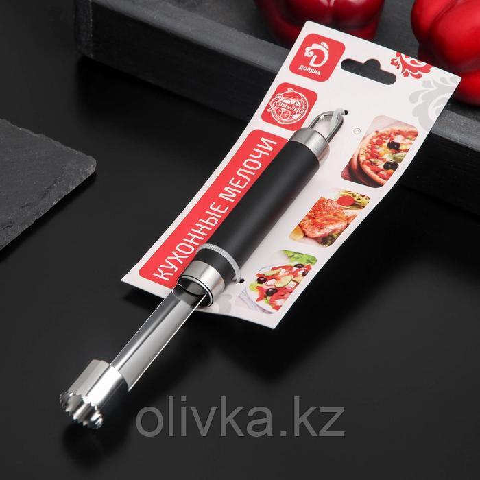 Нож для сердцевины Доляна Venus, 20,5 см, ручка soft-touch, цвет чёрный - фото 3 - id-p113259103
