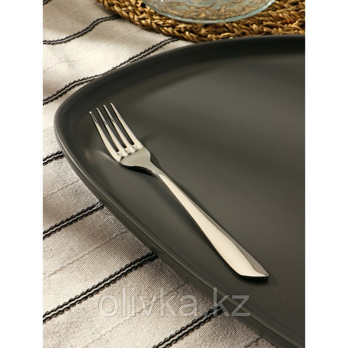 Вилка десертная из нержавеющей стали Magistro «Эми», длина 15,5 см, цвет серебряный - фото 1 - id-p113259117