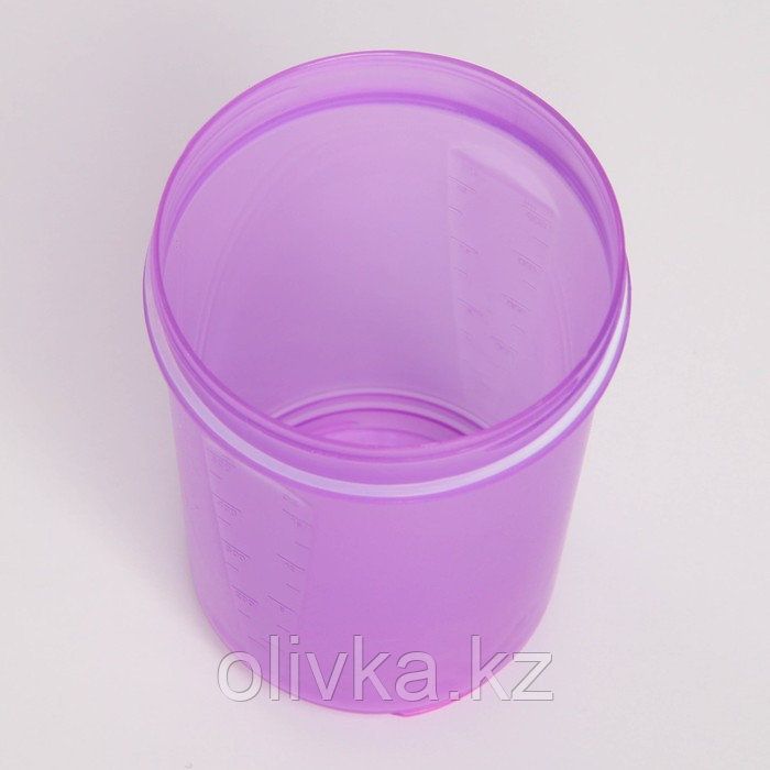 Шейкер спортивный с чашей под протеин, фиолетово-зелёный, 500 мл - фото 5 - id-p113256739