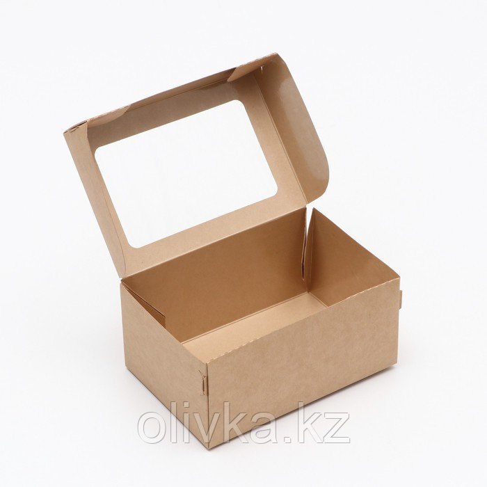 Коробка складная, с окном, крафтовая, 15 х 10 х 7 см - фото 2 - id-p113263425
