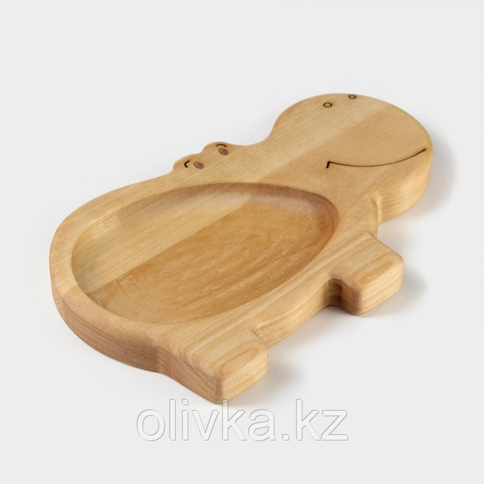 Менажница - тарелка деревянная Adelica «Бегемотик», 19,5×12,5×1,8 см, берёза - фото 4 - id-p113276688