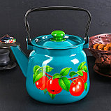 Чайник, 3,5 л, с декором МИКС, индукция, цвет бирюзовый, фото 7