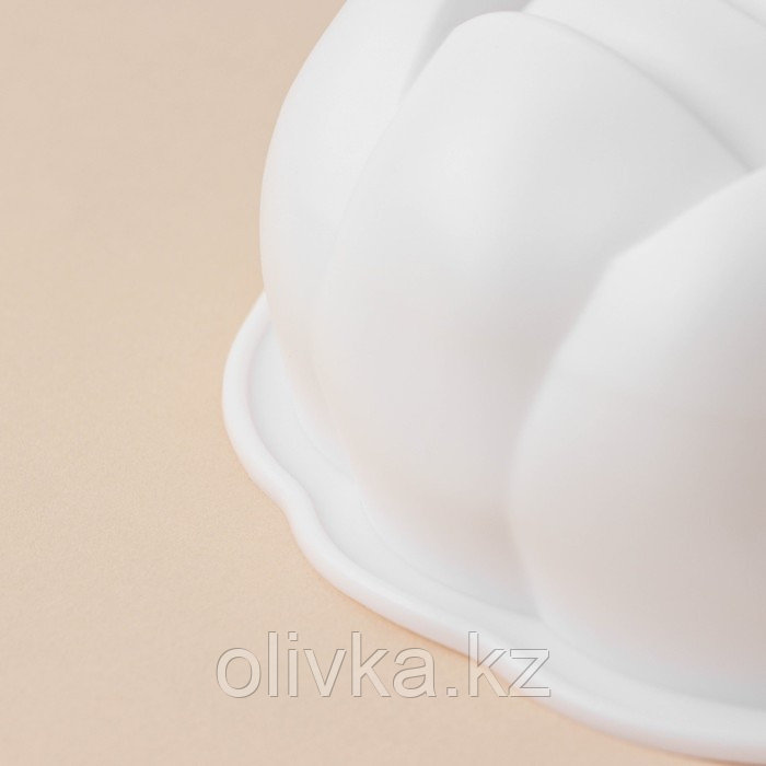 Форма силиконовая для муссовых десертов и выпечки KONFINETTA «Роза», 17×5,5 см, цвет белый - фото 3 - id-p113251359