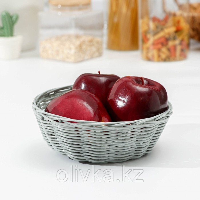 Корзинка для фруктов и хлеба Доляна «Плуг», 18×18×6 см - фото 1 - id-p113253961