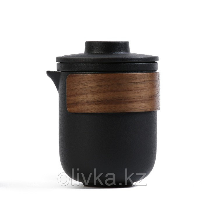 Набор для чайной церемонии 6 предметов на 4 персоны: чашка 35 мл, чайник 300 мл, черный - фото 8 - id-p113277401