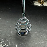 Венчик кондитерский для взбивания с металлической ручкой "Шар", 30 см, фото 2