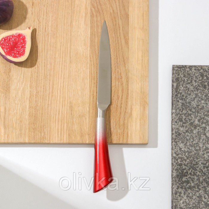 Нож кухонный Доляна «Спектр», лезвие 12 см, цельнометаллический, цвет МИКС - фото 2 - id-p113253154
