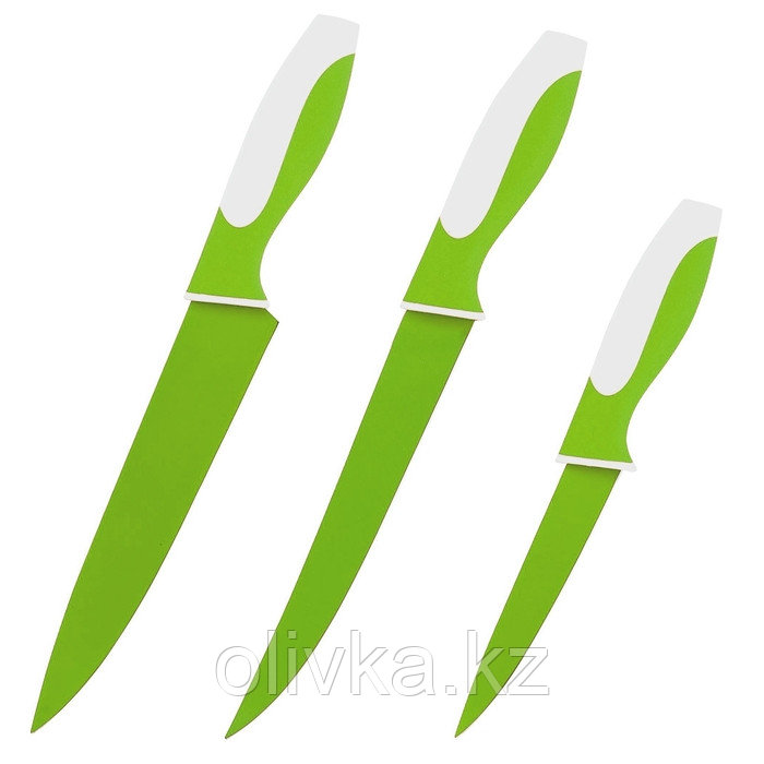 Набор ножей, CALVE, 3 предмета, цвет МИКС - фото 3 - id-p113244935
