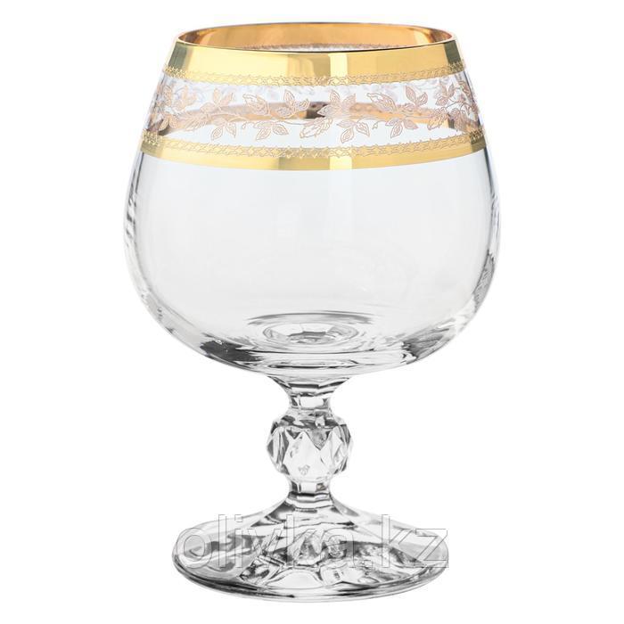 Набор бокалов для бренди Sterna, декор «Панто золото», 250 мл x 6 шт. - фото 1 - id-p113261804