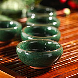Набор для чайной церемонии керамический «Лунный камень», 7 предметов: чайник 150 мл, 6 пиал 50 мл, цвет, фото 2