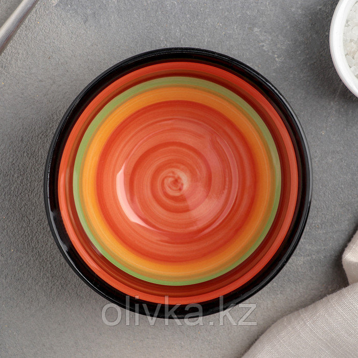 Миска керамическая Доляна «Индия», 300 мл, d=11 см, цвет оранжевый - фото 2 - id-p113242999