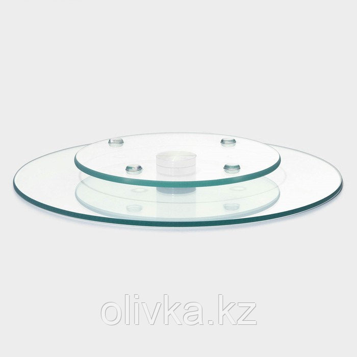 Подставка стеклянная для торта вращающаяся Доляна, d=32 см - фото 4 - id-p113245925
