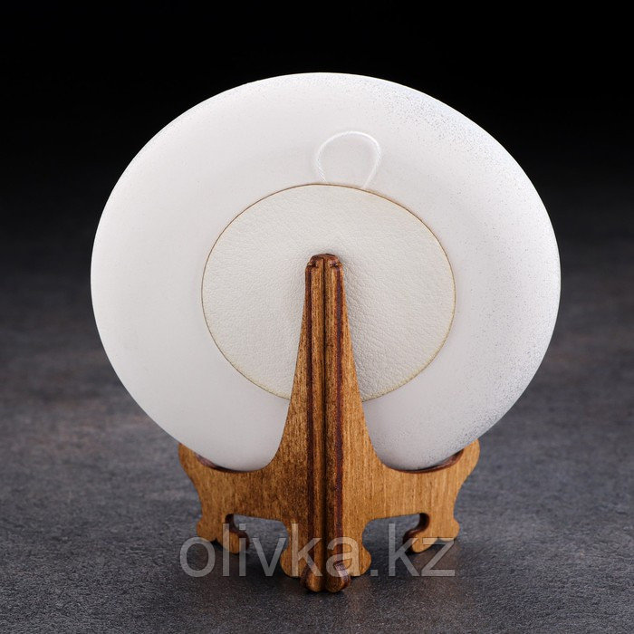 Тарелка сувенирная "Домовёнок кузя с мешком", керамика, гипс, минералы, d=11 см - фото 6 - id-p113255823