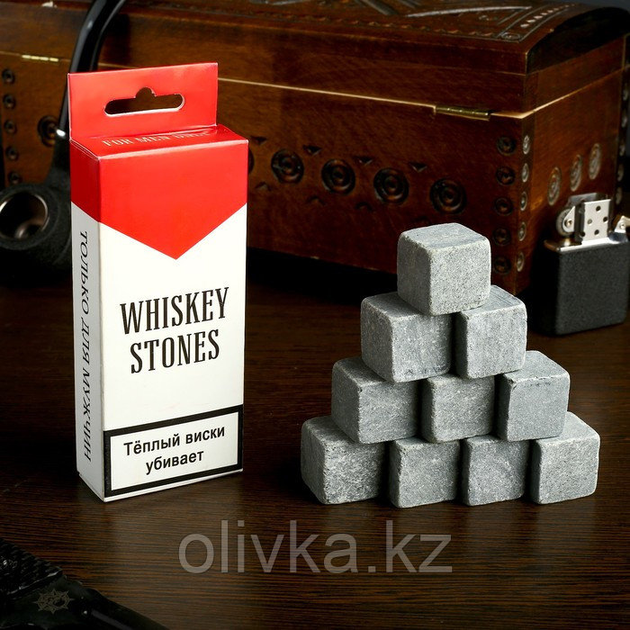 Камни для виски "Ковбой", натуральный стеатит, 10 шт - фото 1 - id-p113255826