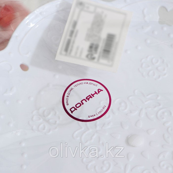 Блюдо для торта и пирожных 2-х ярусное Доляна «Вивьен», d=22,5 см, 34×26×20 см, цвет белый - фото 5 - id-p113252249