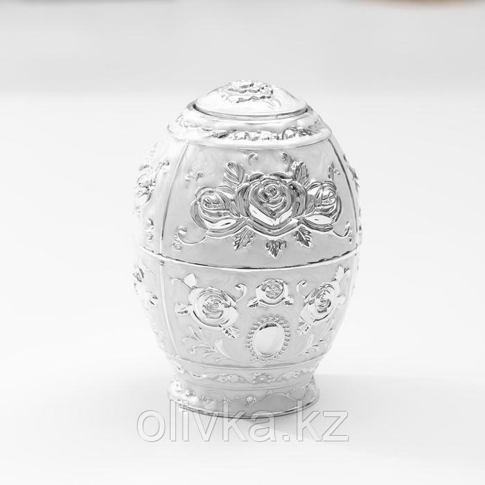 Подставка для зубочисток «Яйцо», 11×7 см, цвет серебряный - фото 2 - id-p113257564