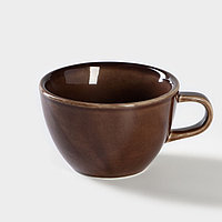 Чашка фарфоровая кофейная «Акварель», 210 мл, цвет коричневый